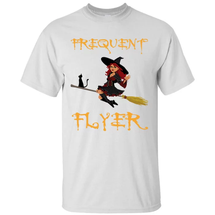 Frequent Flyer Halloween Witch Luxury Nomad World Travel Tall T-Shirt