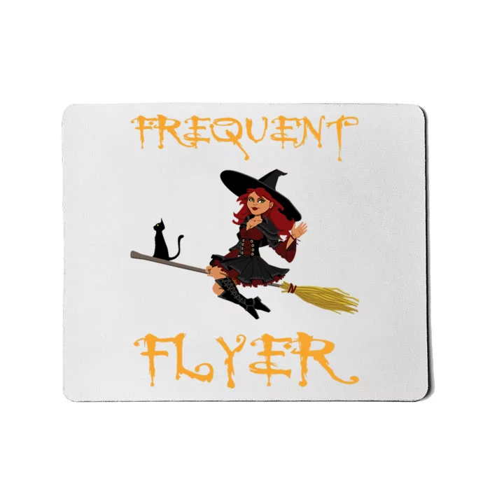 Frequent Flyer Halloween Witch Luxury Nomad World Travel Mousepad