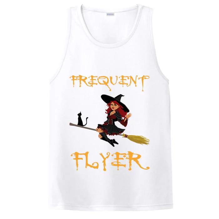 Frequent Flyer Halloween Witch Luxury Nomad World Travel Performance Tank