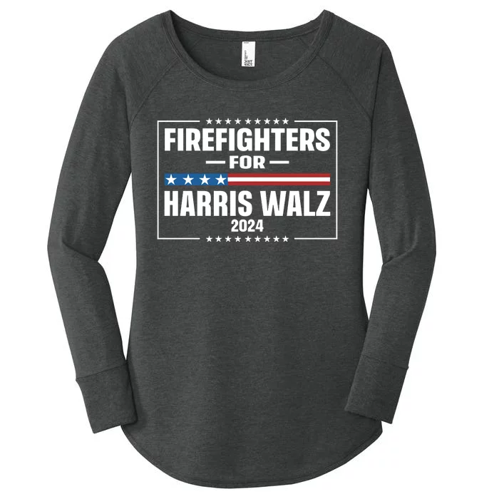 Firefighters For Harris Walz 2024 Women's Perfect Tri Tunic Long Sleeve Shirt