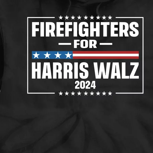 Firefighters For Harris Walz 2024 Tie Dye Hoodie