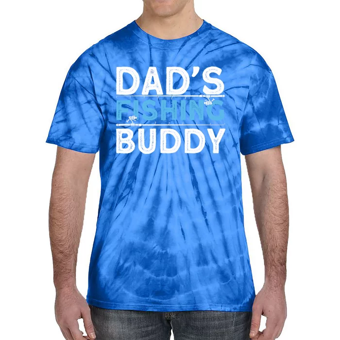 Funny Fishing Husbands DadS Fishing Buddy Fishing Dads Gift Tie-Dye T-Shirt