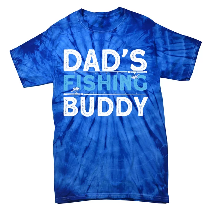 Funny Fishing Husbands DadS Fishing Buddy Fishing Dads Gift Tie-Dye T-Shirt