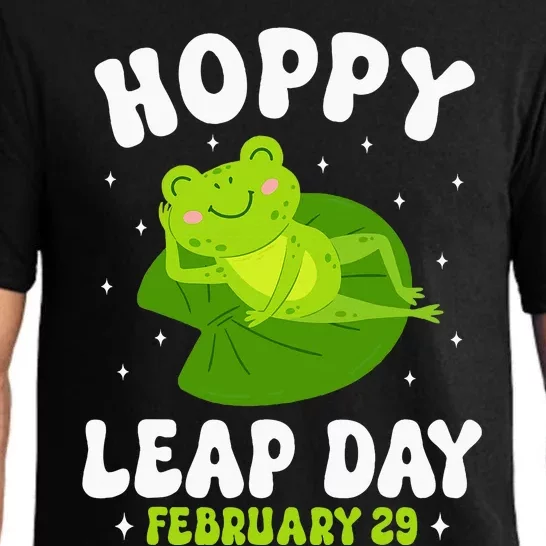 Funny Frog Hoppy Leap Day February 29 Birthday Leap Year Pajama Set