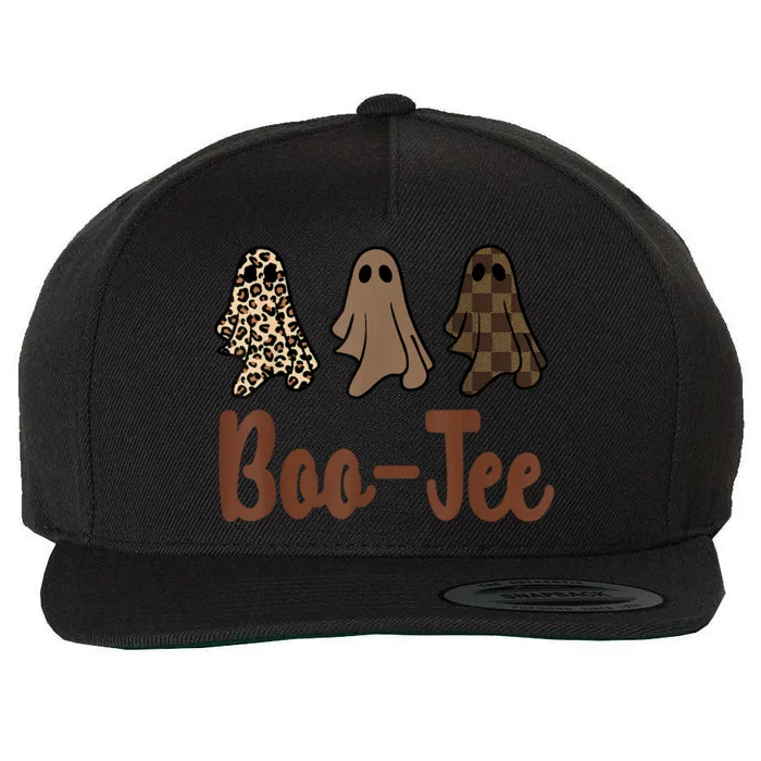 Funny Fall Halloween Ghost Boujee BooJee Spooky Season Cute Wool Snapback Cap