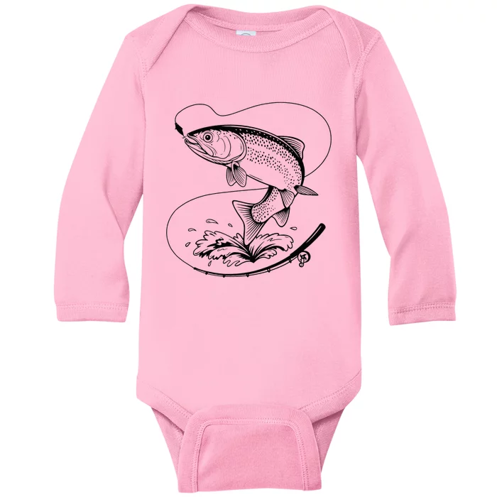 Fishy Fish Hunting Fishing Rods Reels Reeling Fisherman Baby Long Sleeve Bodysuit