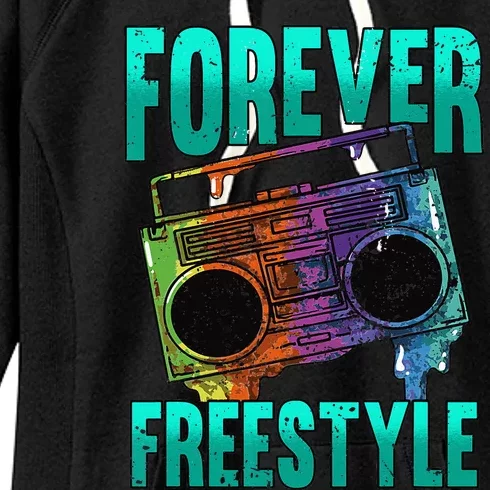 Forever Freestyle Hip Hop Old School Boombox Women's Fleece Hoodie