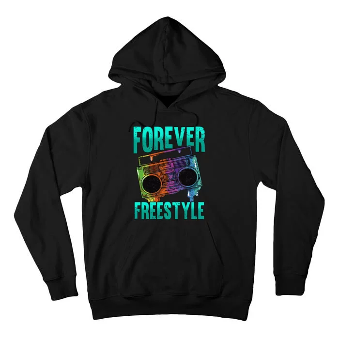 Forever Freestyle Hip Hop Old School Boombox Tall Hoodie