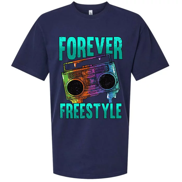 Forever Freestyle Hip Hop Old School Boombox Sueded Cloud Jersey T-Shirt