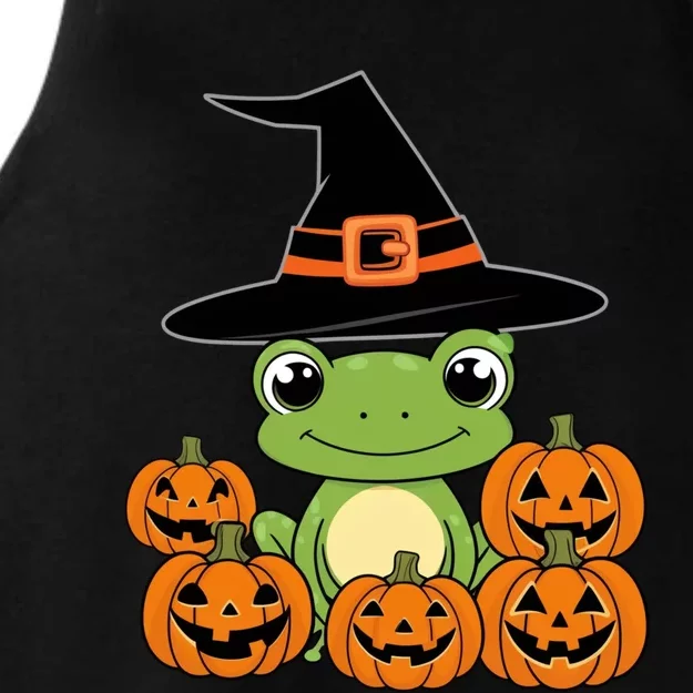 Funny Frog Halloween Costume Cute Design Ladies Tri-Blend Wicking Tank