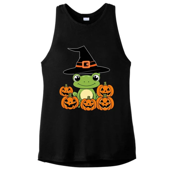 Funny Frog Halloween Costume Cute Design Ladies Tri-Blend Wicking Tank