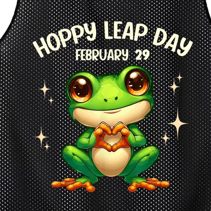 Funny Frog Hoppy Leap Day February 29 Hoppy Leap Day Mesh Reversible Basketball Jersey Tank