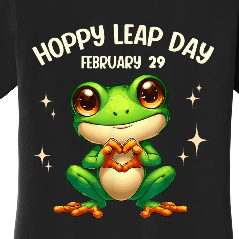 Funny Frog Hoppy Leap Day February 29 Hoppy Leap Day Women's T-Shirt