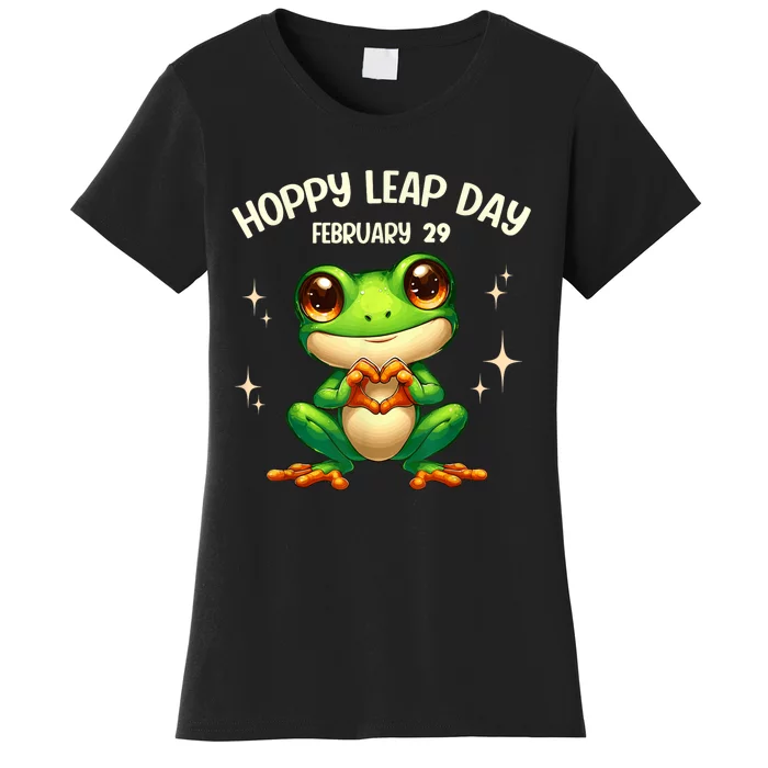 Funny Frog Hoppy Leap Day February 29 Hoppy Leap Day Women's T-Shirt