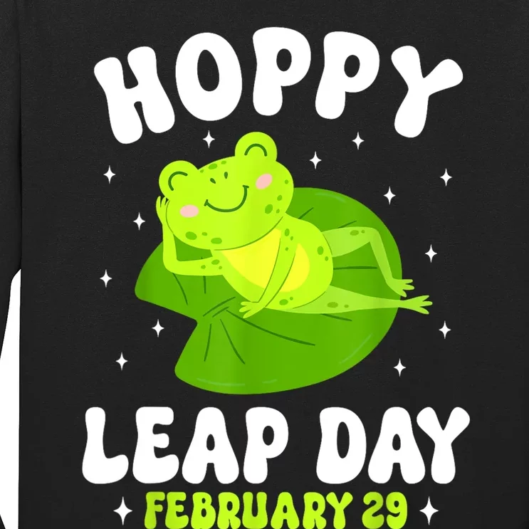 Funny Frog Hoppy Leap Day February 29 Birthday Leap Year Long Sleeve Shirt