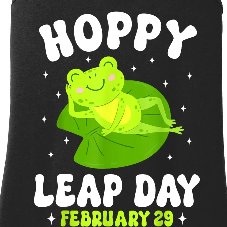 Funny Frog Hoppy Leap Day February 29 Birthday Leap Year Ladies Essential Tank