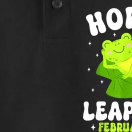 Funny Frog Hoppy Leap Day February 29 Birthday Leap Year Dry Zone Grid Performance Polo