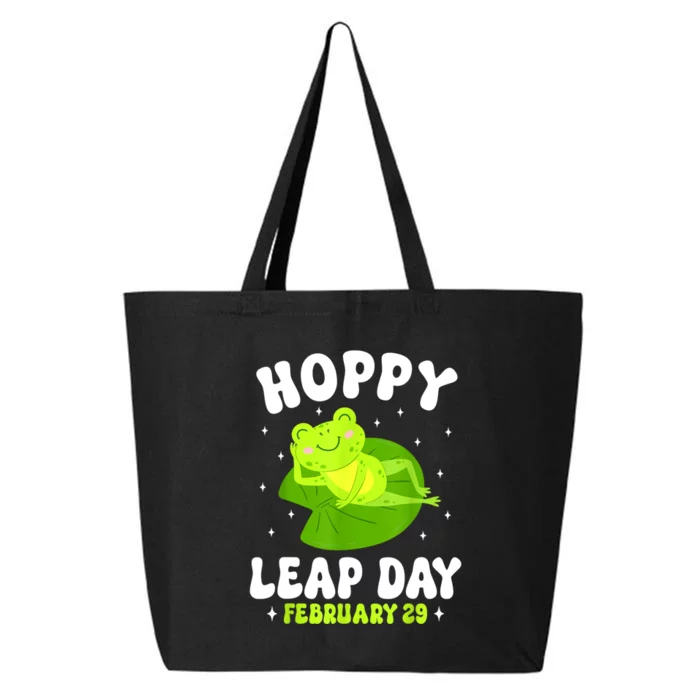 Funny Frog Hoppy Leap Day February 29 Birthday Leap Year 25L Jumbo Tote