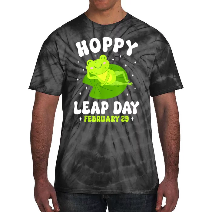 Funny Frog Hoppy Leap Day February 29 Birthday Leap Year Tie-Dye T-Shirt