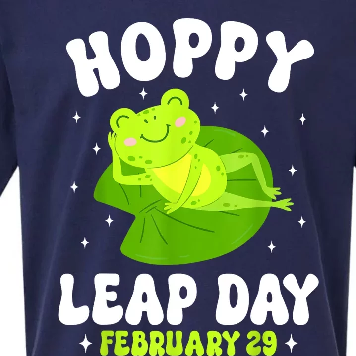 Funny Frog Hoppy Leap Day February 29 Birthday Leap Year Sueded Cloud Jersey T-Shirt