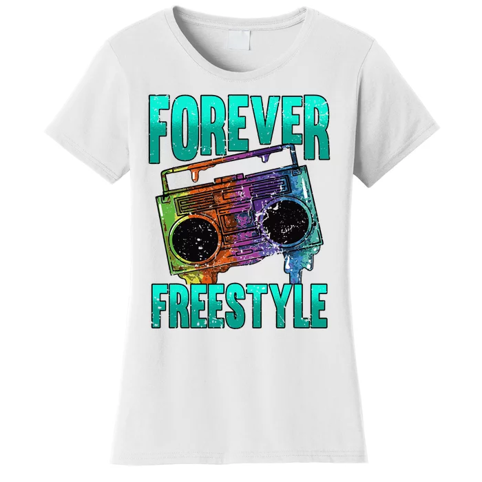 Forever Freestyle Hip Hop Old School Boombox Women's T-Shirt