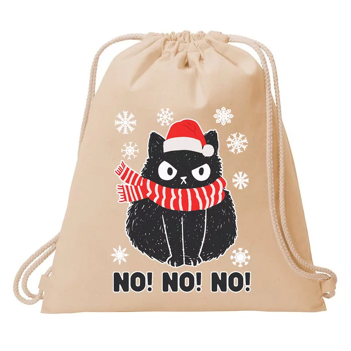 Festive Feline Holiday Costume Drawstring Bag