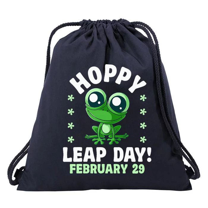 Funny Frog Hoppy Leap Day February 29 Birthday Leap Year Drawstring Bag