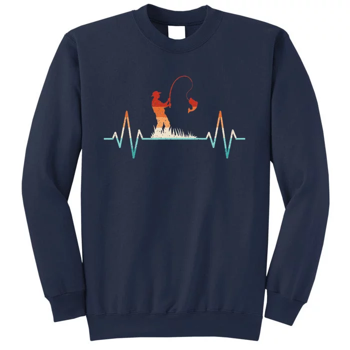 Funny Fishing Heartbeat Retro Fish Fishermanx Sweatshirt