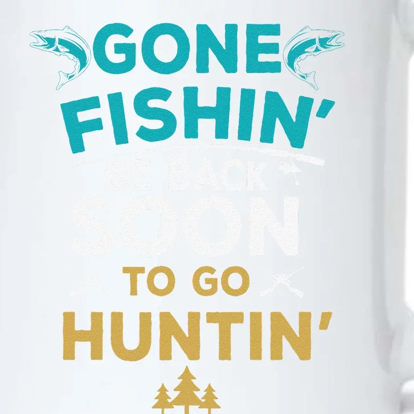 Funny Fishing Hunter Hunting Fisherman Gift Black Color Changing Mug