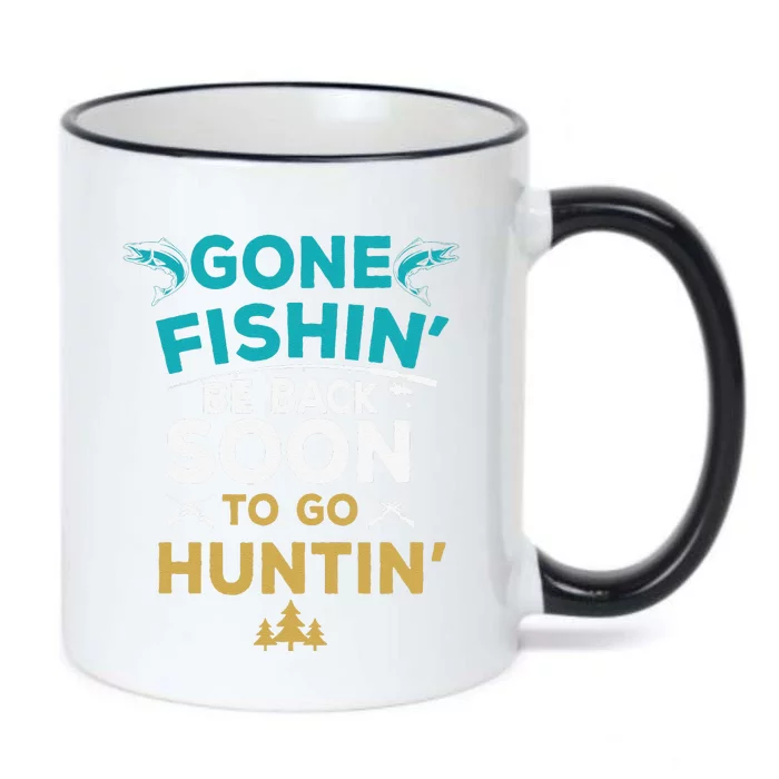 Funny Fishing Hunter Hunting Fisherman Gift Black Color Changing Mug