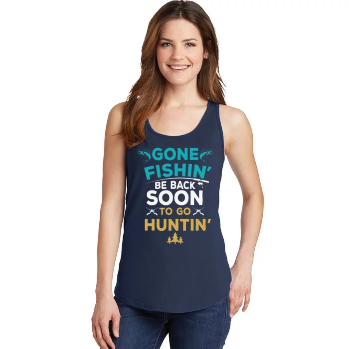 Funny Fishing Hunter Hunting Fisherman Gift Ladies Essential Tank