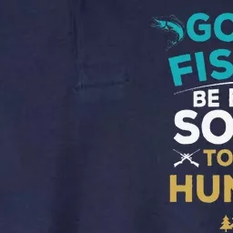 Funny Fishing Hunter Hunting Fisherman Gift Softstyle Adult Sport Polo