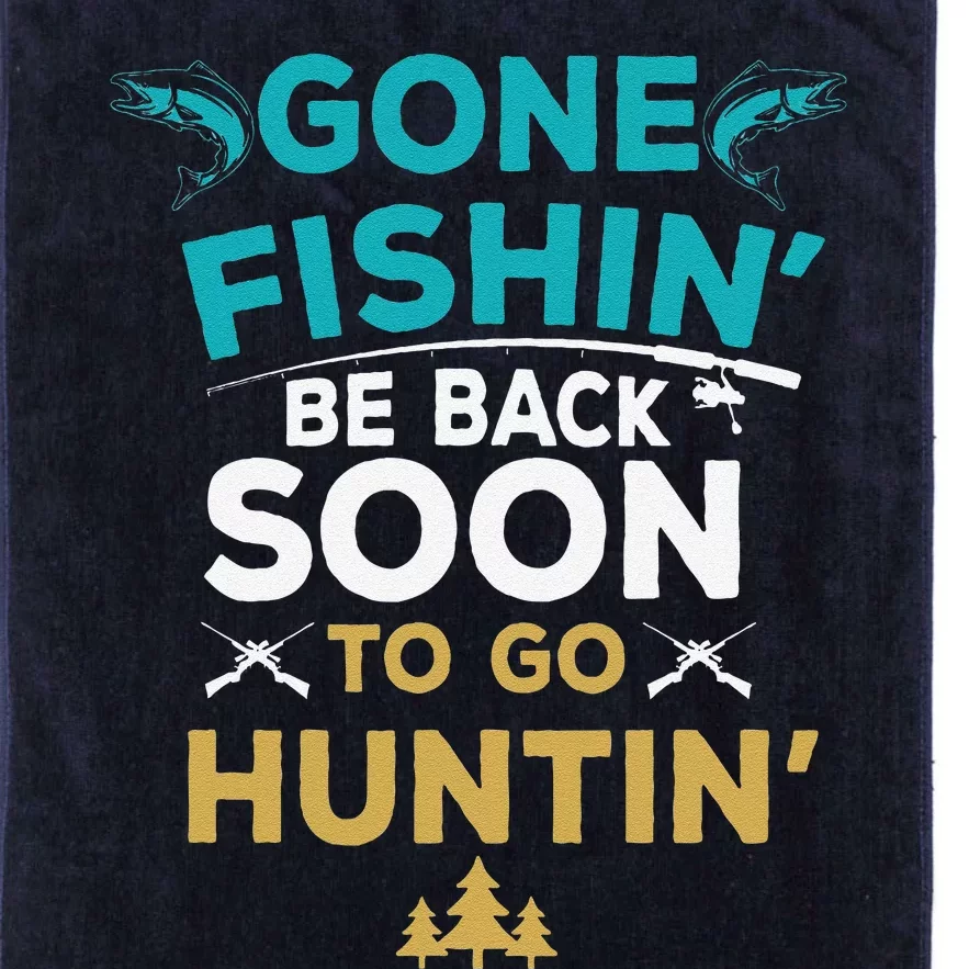 Funny Fishing Hunter Hunting Fisherman Gift Platinum Collection Golf Towel