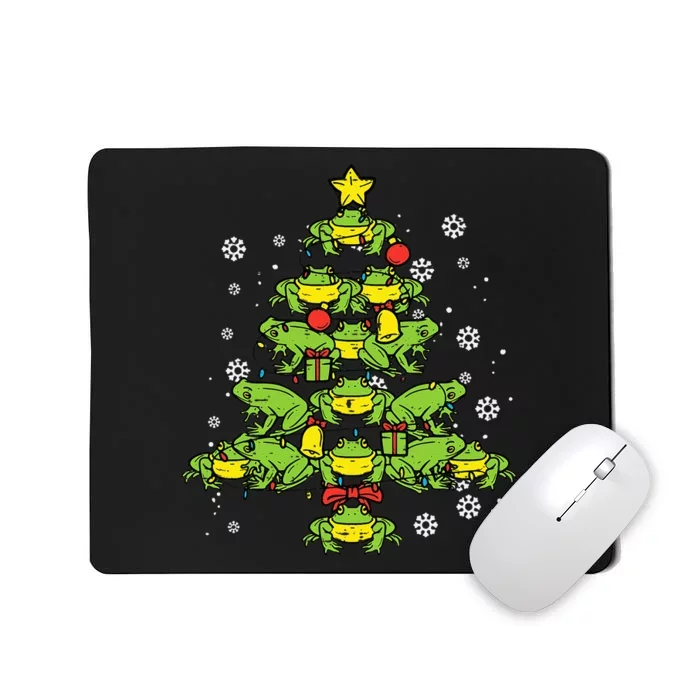 Festive Frogs Holiday Decor with a Twist Mousepad