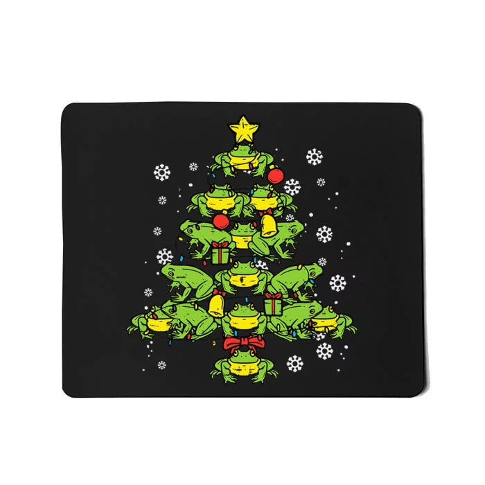 Festive Frogs Holiday Decor with a Twist Mousepad