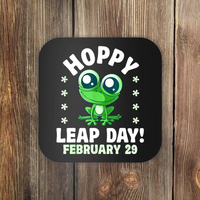 Funny Frog Hoppy Leap Day February 29 Birthday Leap Year Coaster