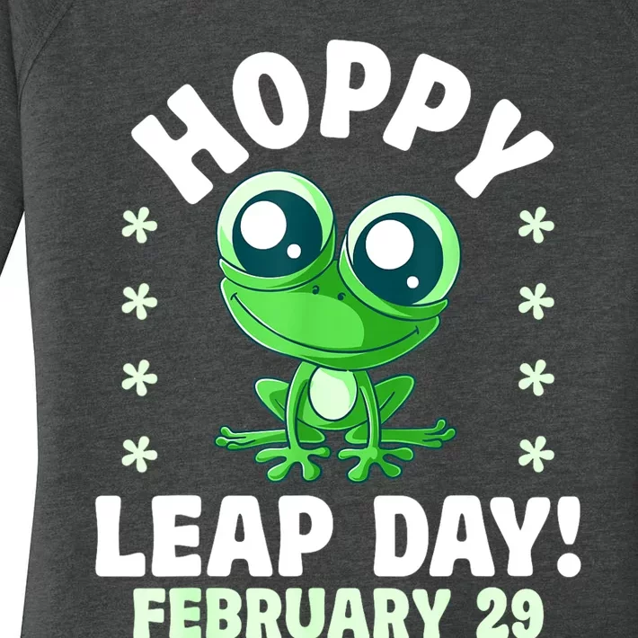 Funny Frog Hoppy Leap Day February 29 Birthday Leap Year Women's Perfect Tri Tunic Long Sleeve Shirt