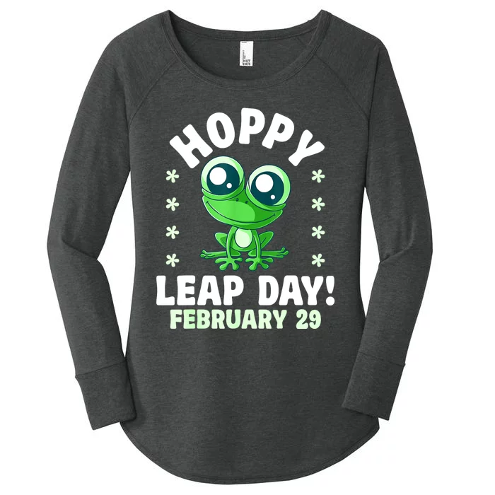 Funny Frog Hoppy Leap Day February 29 Birthday Leap Year Women's Perfect Tri Tunic Long Sleeve Shirt