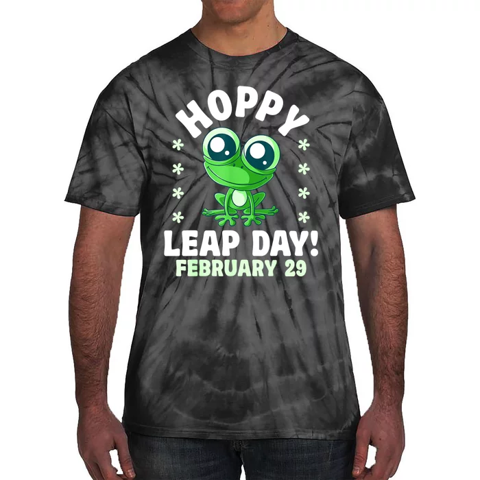 Funny Frog Hoppy Leap Day February 29 Birthday Leap Year Tie-Dye T-Shirt