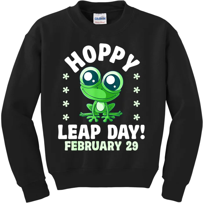 Funny Frog Hoppy Leap Day February 29 Birthday Leap Year Kids Sweatshirt