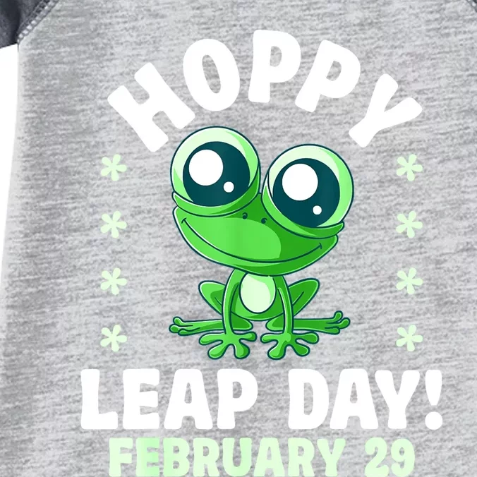 Funny Frog Hoppy Leap Day February 29 Birthday Leap Year Infant Baby Jersey Bodysuit