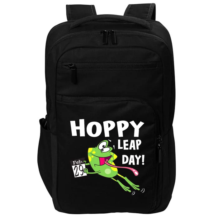 Funny Frog Hoppy Leap Day February 29 Leap Year Birthday Impact Tech Backpack