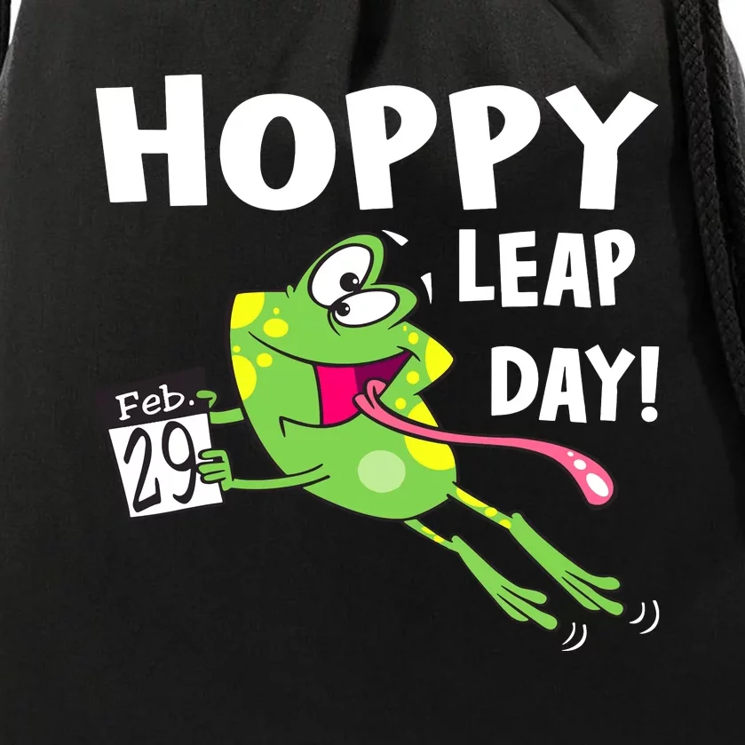 Funny Frog Hoppy Leap Day February 29 Leap Year Birthday Drawstring Bag