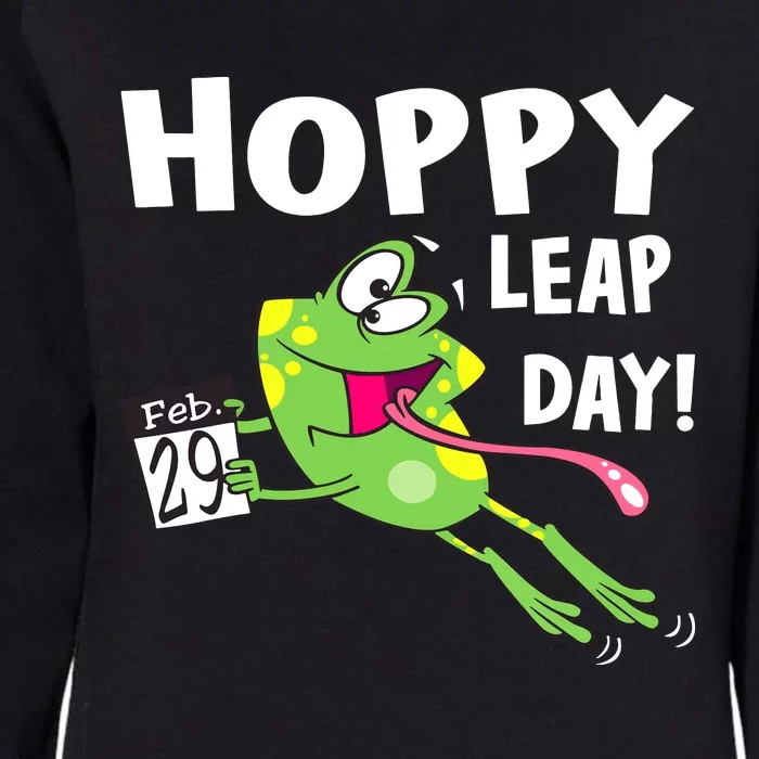 Funny Frog Hoppy Leap Day February 29 Leap Year Birthday Womens California Wash Sweatshirt