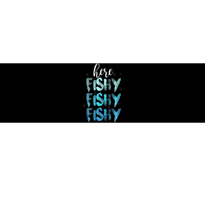 Funny Fishing Here Fishy Love Summer Lake Gift Bumper Sticker