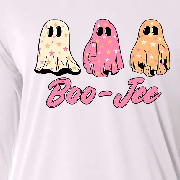 Funny Fall Halloween Ghost Boujee Boo Jee Spooky Season Cute Cooling Performance Long Sleeve Crew