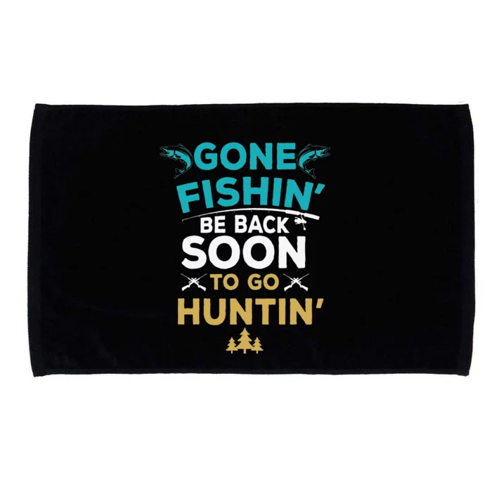 Funny Fishing Hunter Hunting Fisherman Gift Microfiber Hand Towel