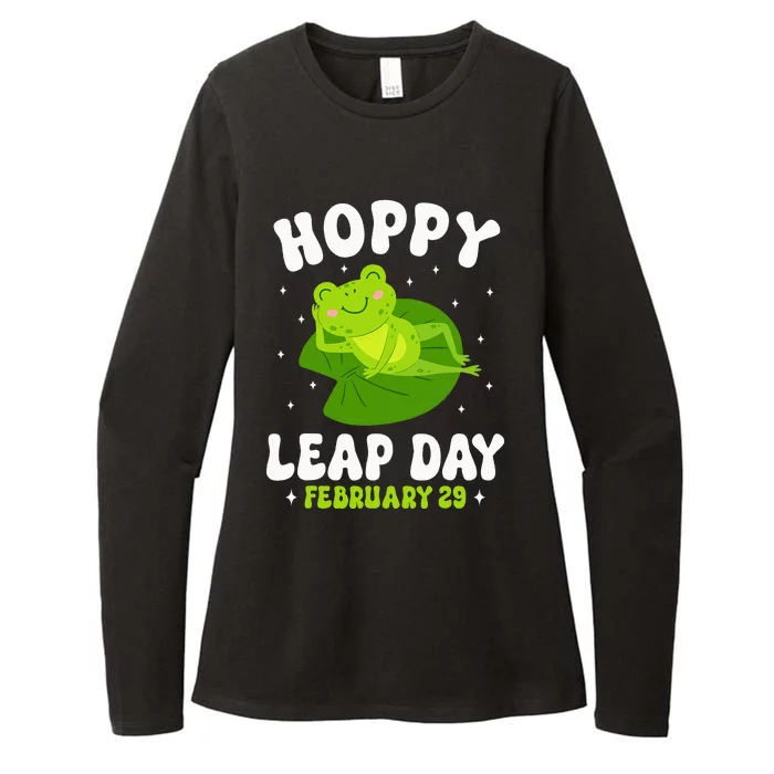 Funny Frog Hoppy Leap Day February 29 Birthday Leap Year Womens CVC Long Sleeve Shirt