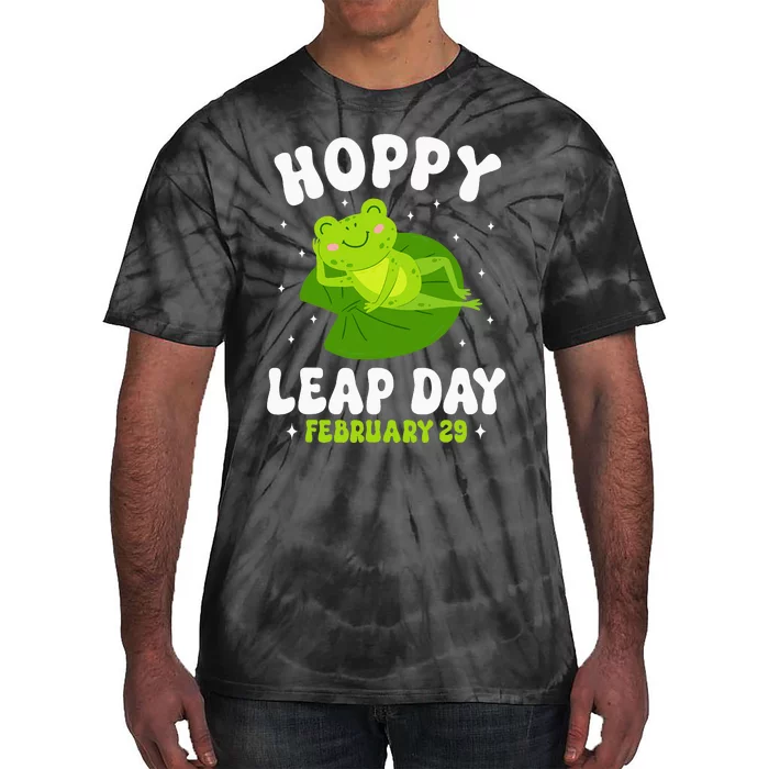 Funny Frog Hoppy Leap Day February 29 Birthday Leap Year Tie-Dye T-Shirt