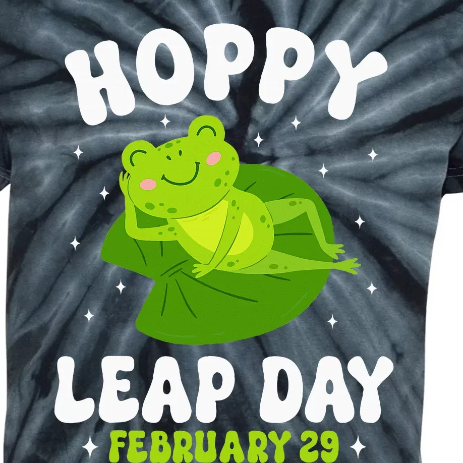 Funny Frog Hoppy Leap Day February 29 Birthday Leap Year Kids Tie-Dye T-Shirt